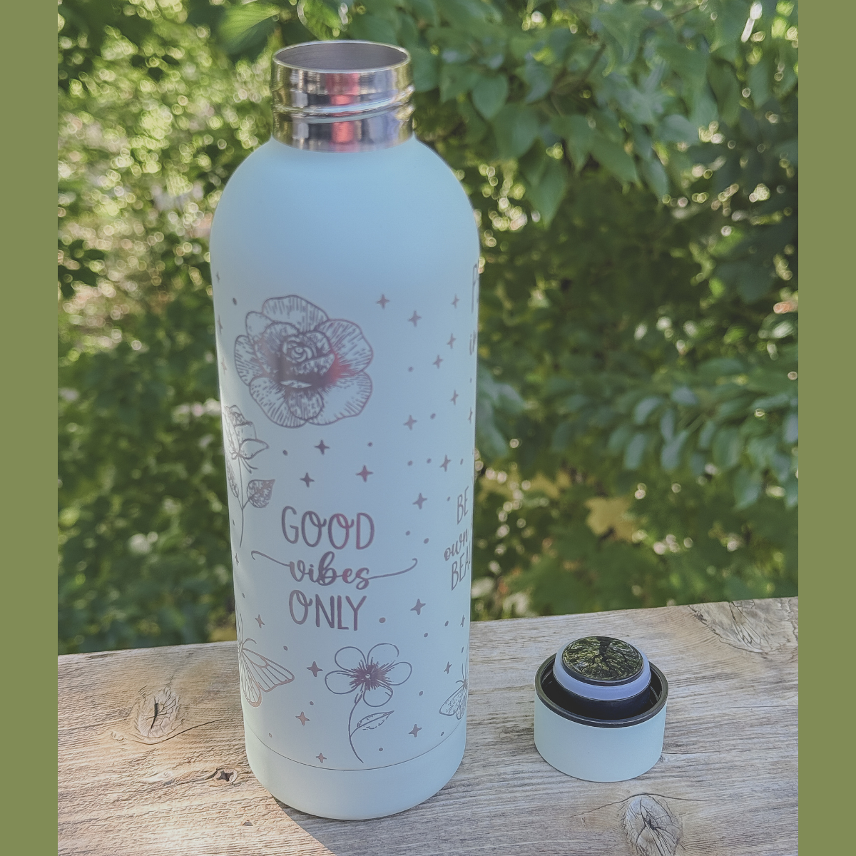 Inspirational 17oz Stainless Steel Insulated Water Bottle Light Green