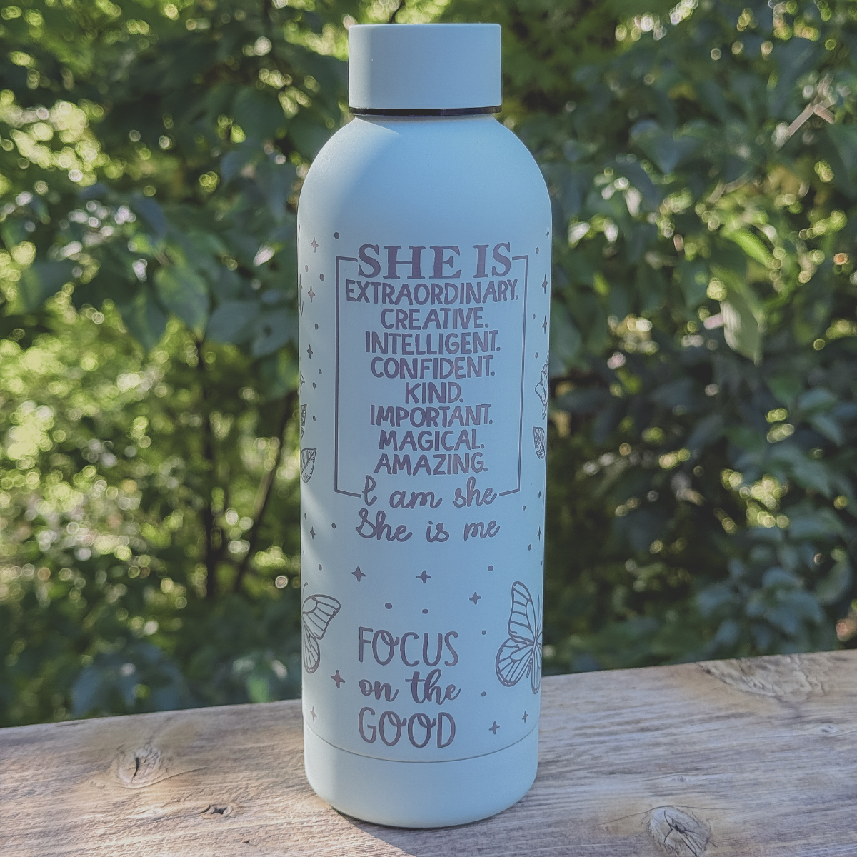 Inspirational 17oz Stainless Steel Insulated Water Bottle Light Green