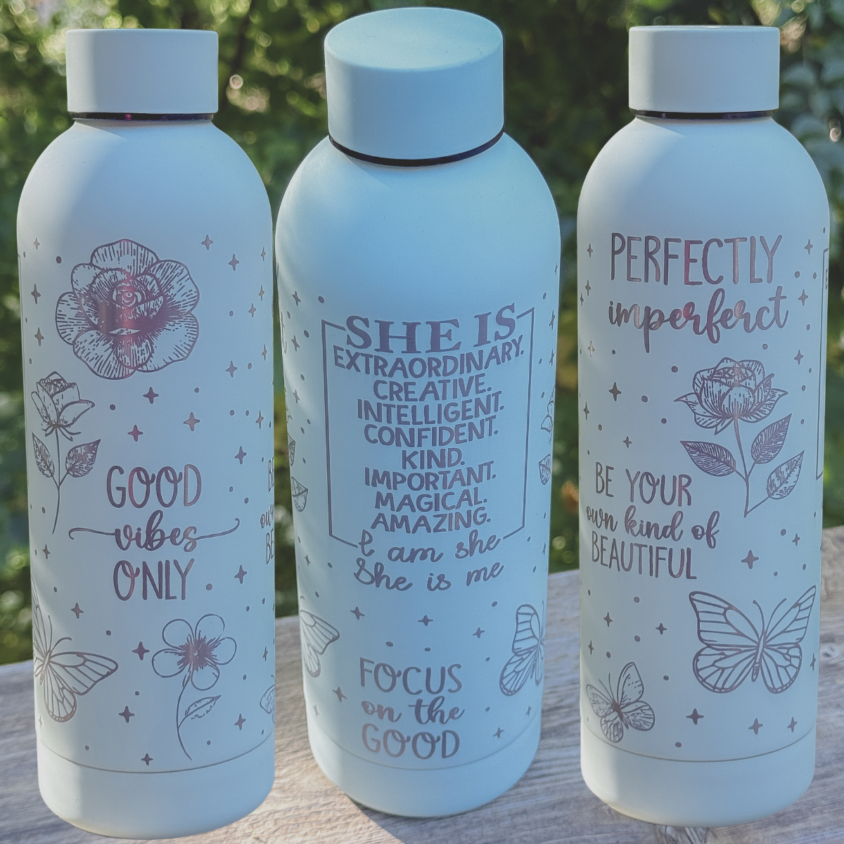 Inspirational 17oz Stainless Steel Insulated Water Bottle Light Green
