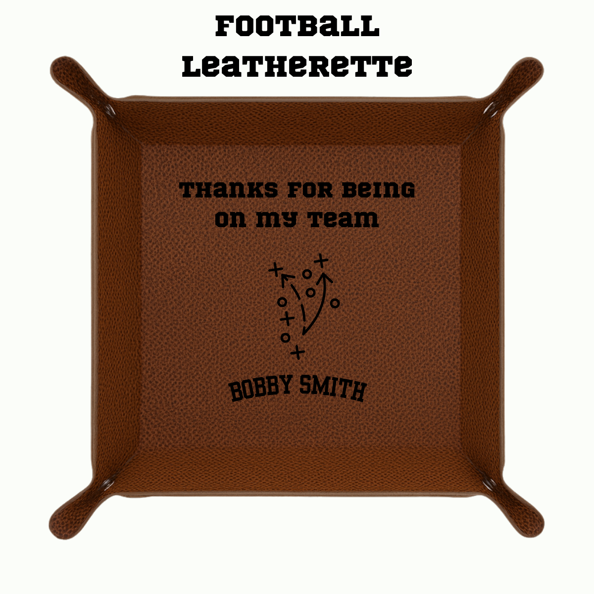 Custom Engraved Leather Valet Tray – Gift for Wedding Party & More
