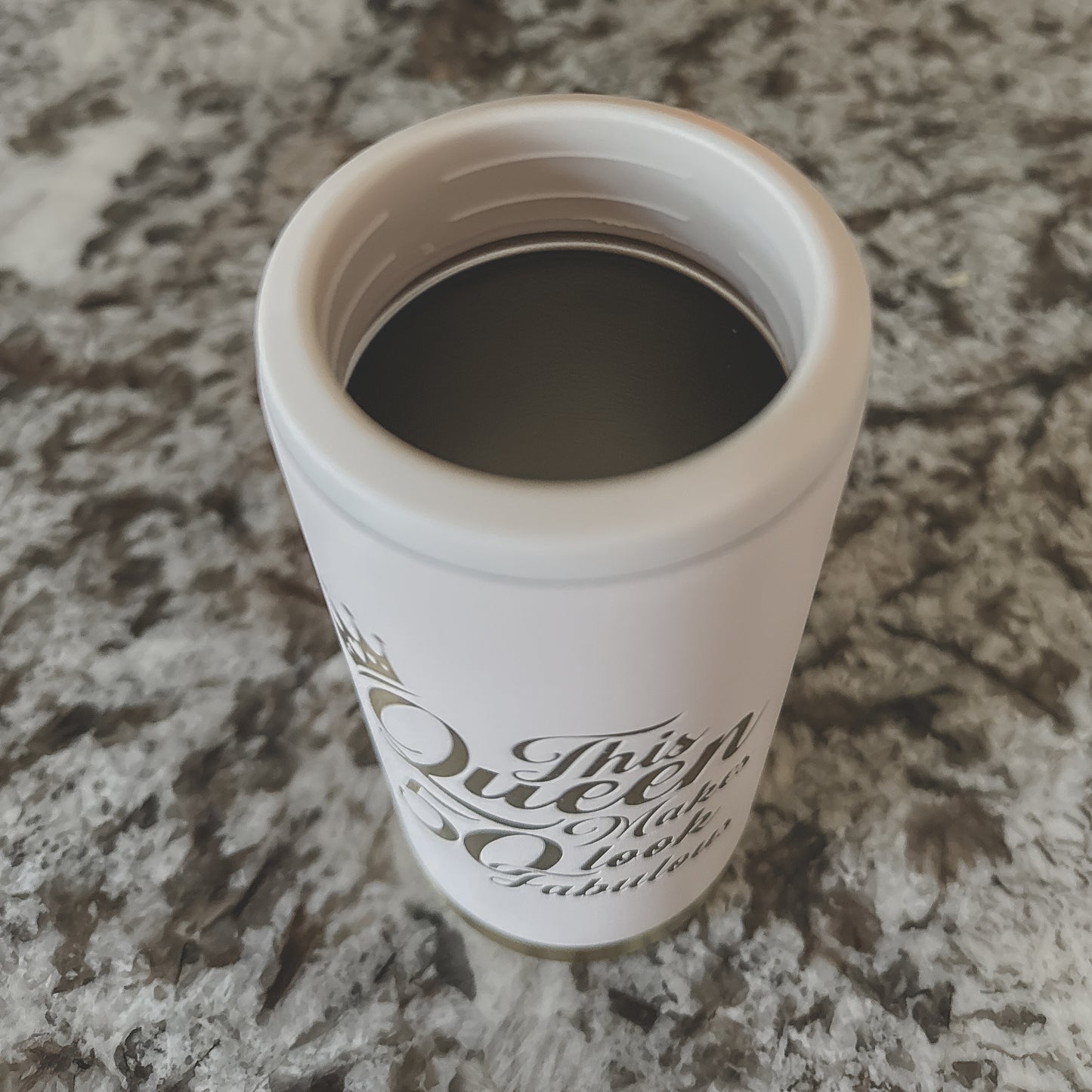 "This Queen Makes 50 Look Fabulous" Slim Can Cooler – 12oz