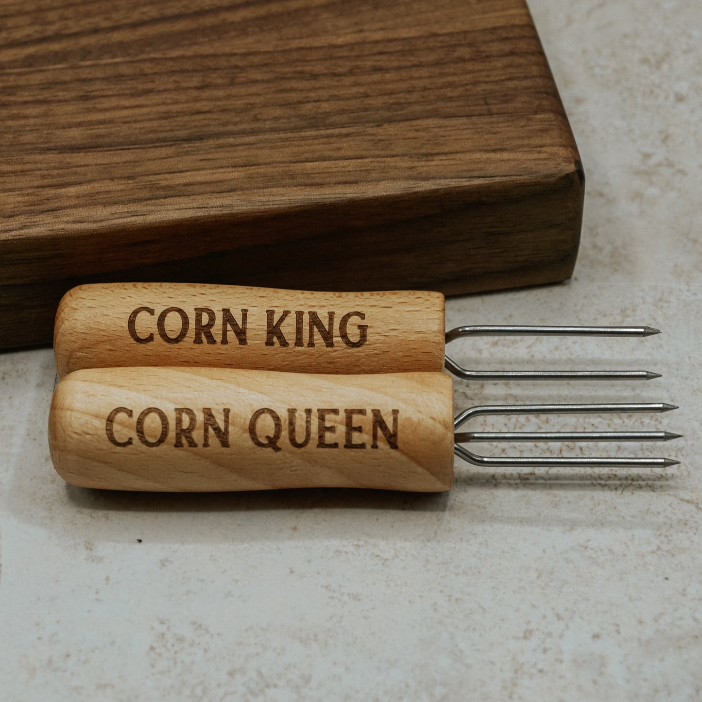 Personalized Wooden Corn Holders