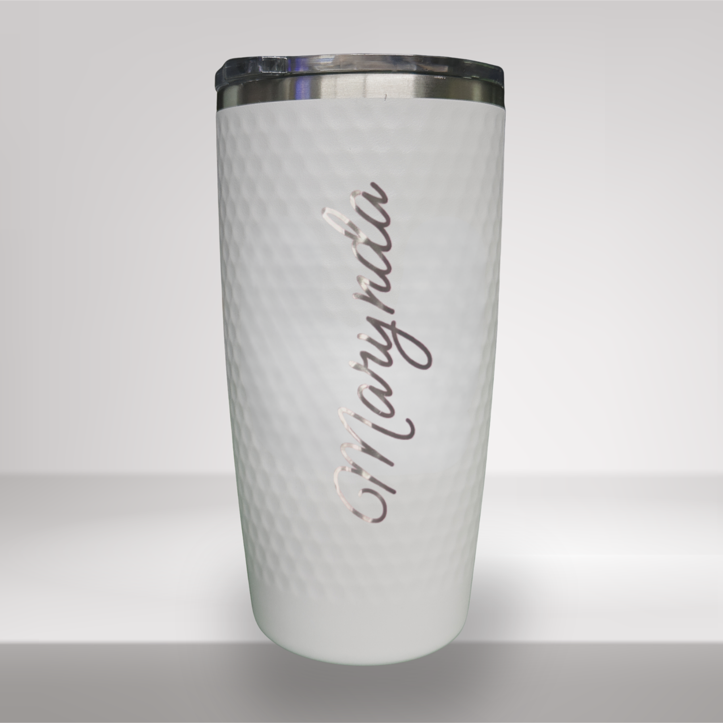Personalized Golf Tumbler with Name – Engraved Stainless Steel Travel Mug | Golf Ball Texture Cup