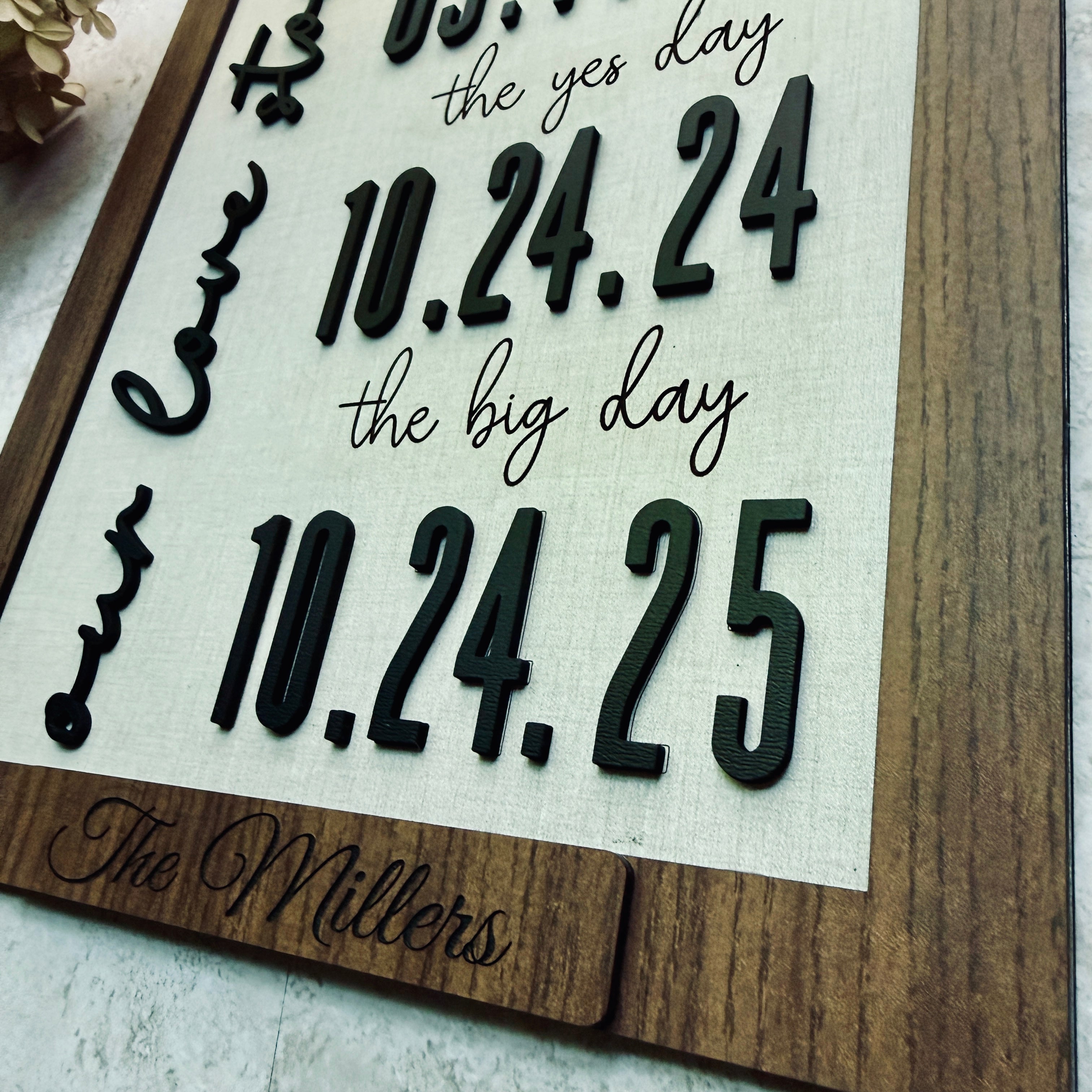 Our Love Story Sign – Personalized Wooden Anniversary & Wedding Gift | 3-Layer Laser Cut Wall Art