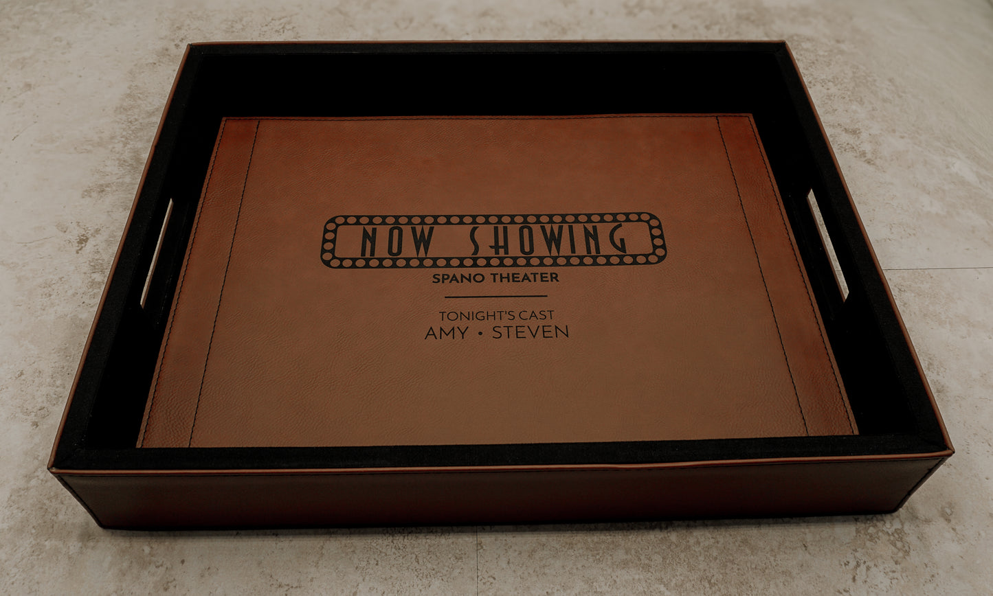 Now Showing Personalized Family Movie Night Tray
