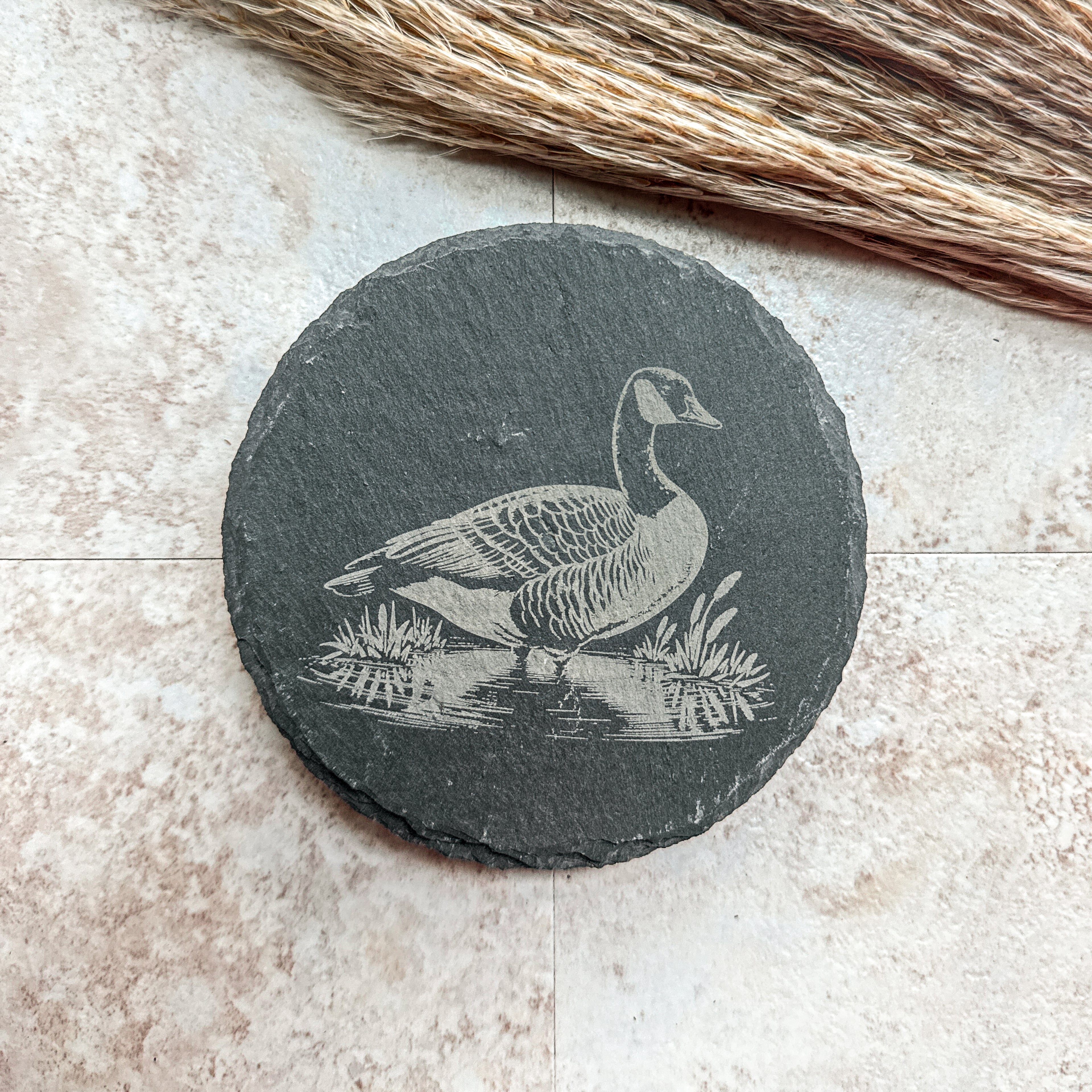 Goose Slate Coasters – Set of 4 Laser Engraved Designs