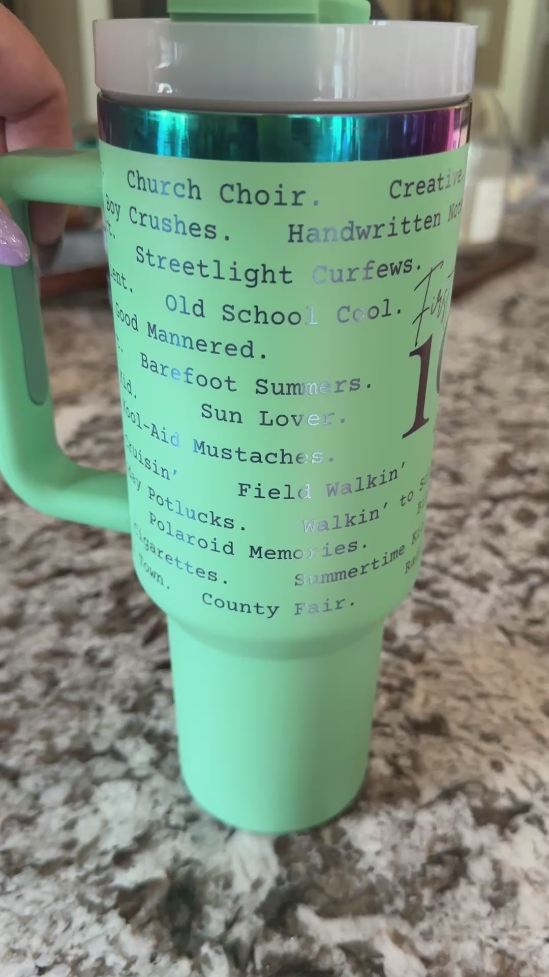 Custom Year Tumbler – 40oz Personalized Stainless Steel Cup | Multiple Colors | Retro Gift