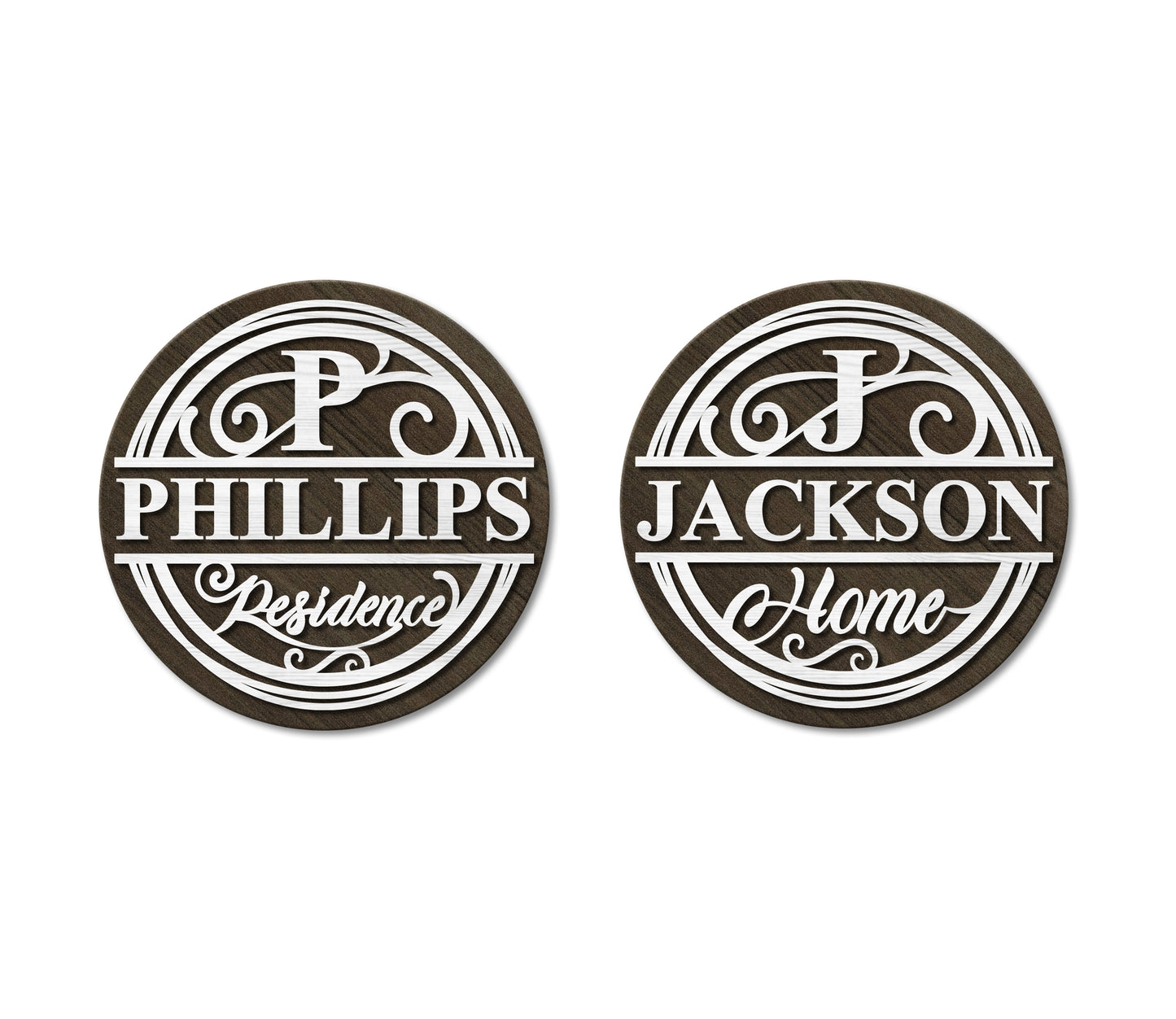 Personalized Wedding Gift Sign | Custom Family Name Welcome Sign | Housewarming Gift | 11.5" Round Home Decor with Stand