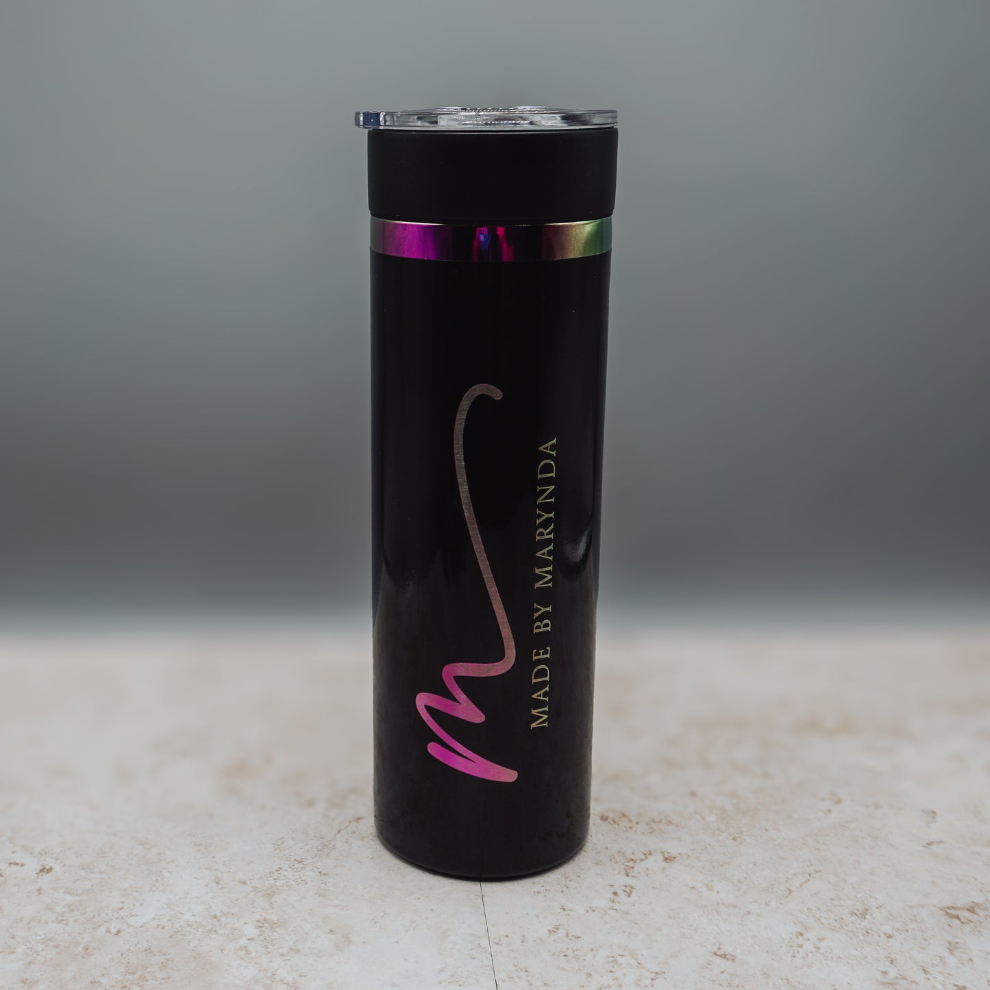 Personalized 20 oz Electroplated Skinny Tumbler with Removable Handle