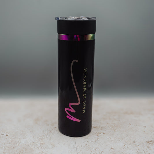 Personalized 20 oz Electroplated Skinny Tumbler with Removable Handle