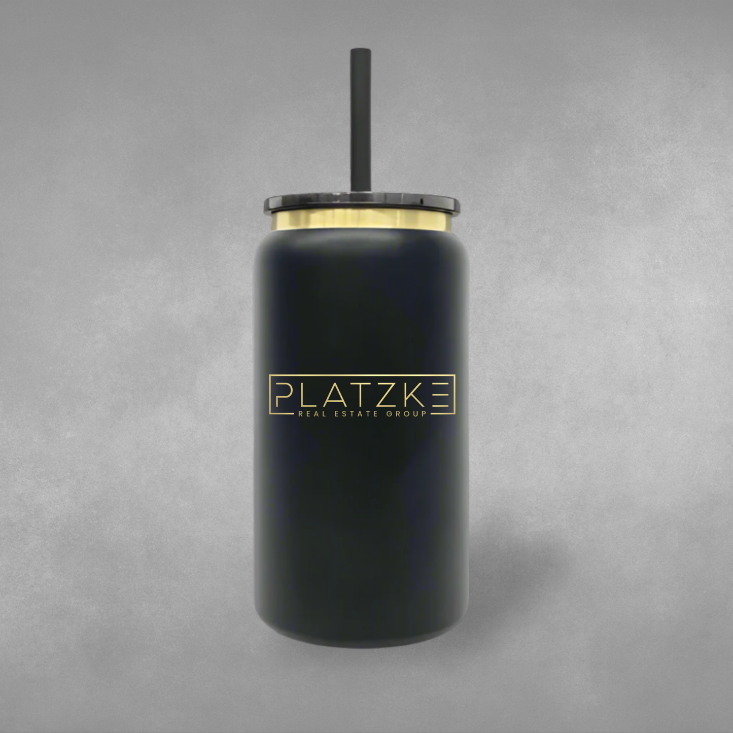 Personalized Black & Gold Tumbler – 16 oz
