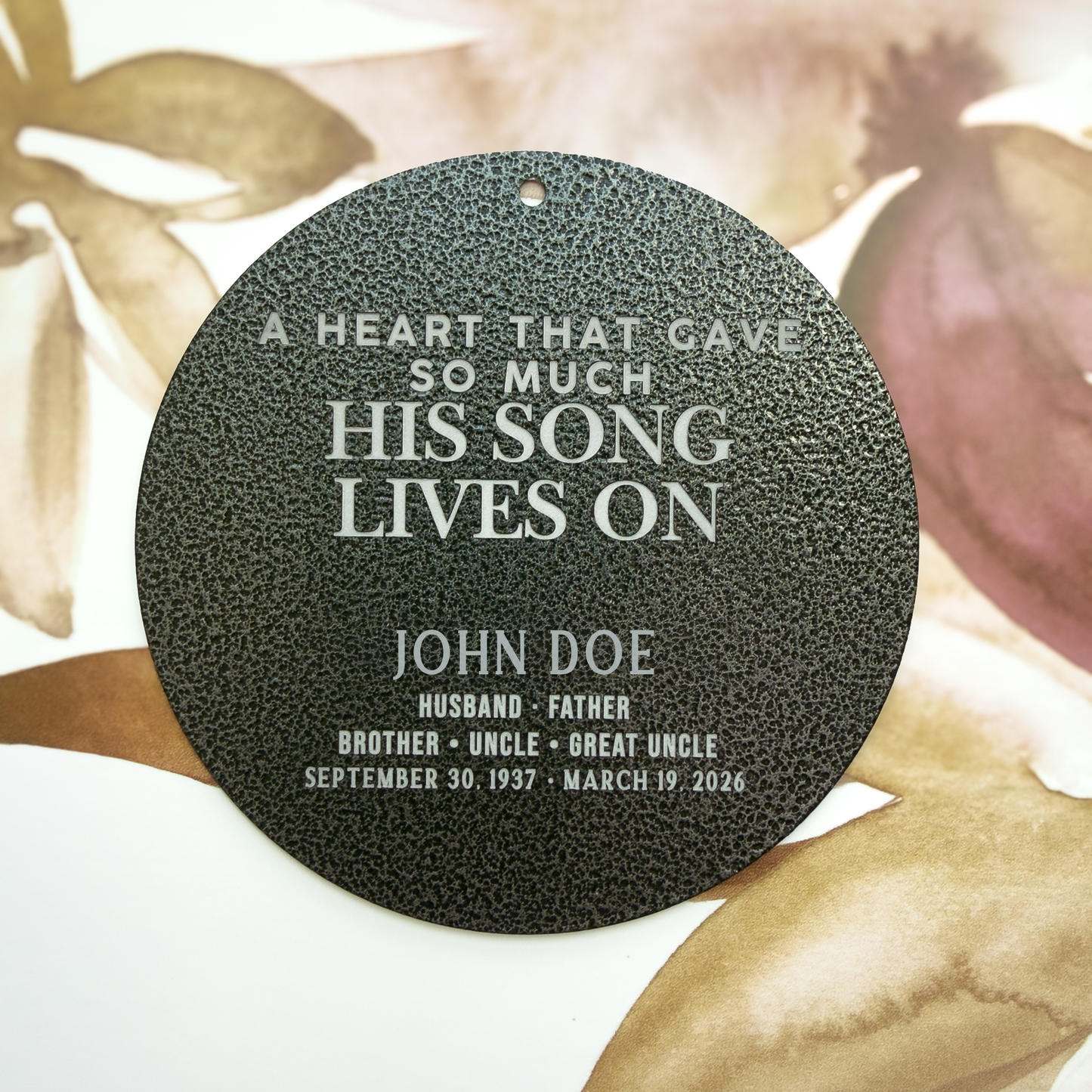 Custom Engraved Memorial Wind Chime | Sympathy Gift