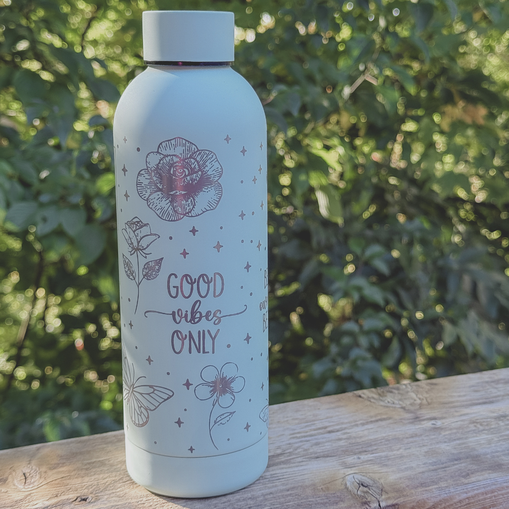 Inspirational 17oz Stainless Steel Insulated Water Bottle Light Green