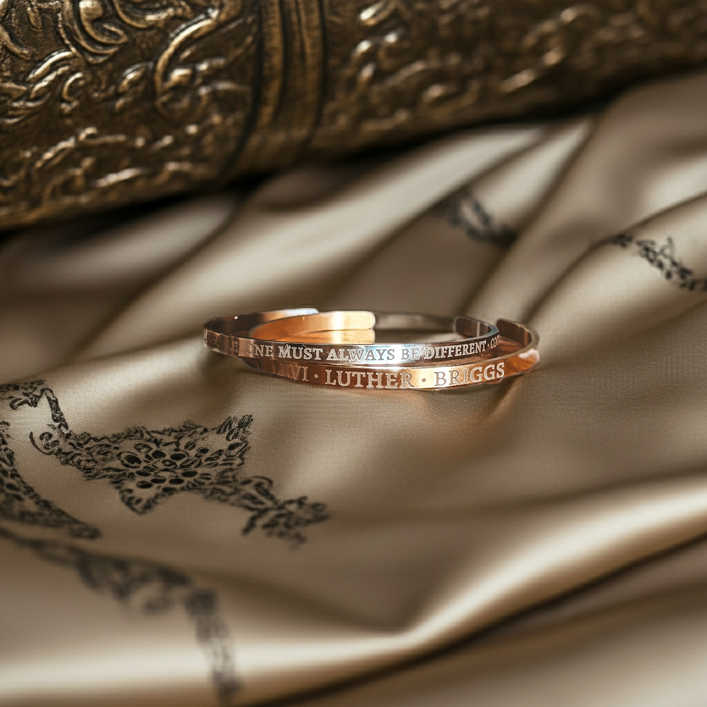 Custom Engraved Cuff Bracelet – Personalized Metal Bracelet for Him or Her, Grandparent or Long Distance Gift