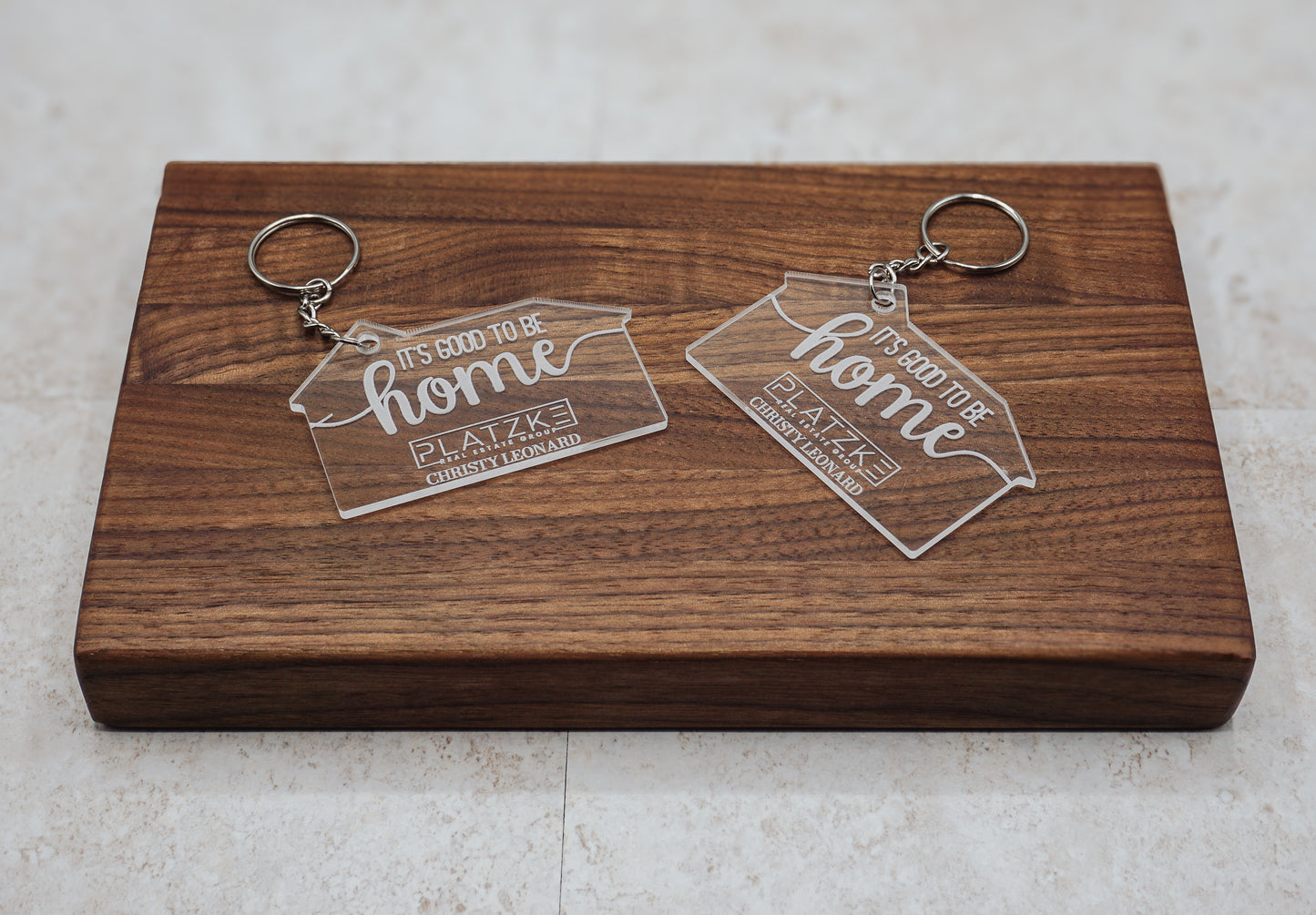 Personalized Acrylic House Keychain – New Home Gift