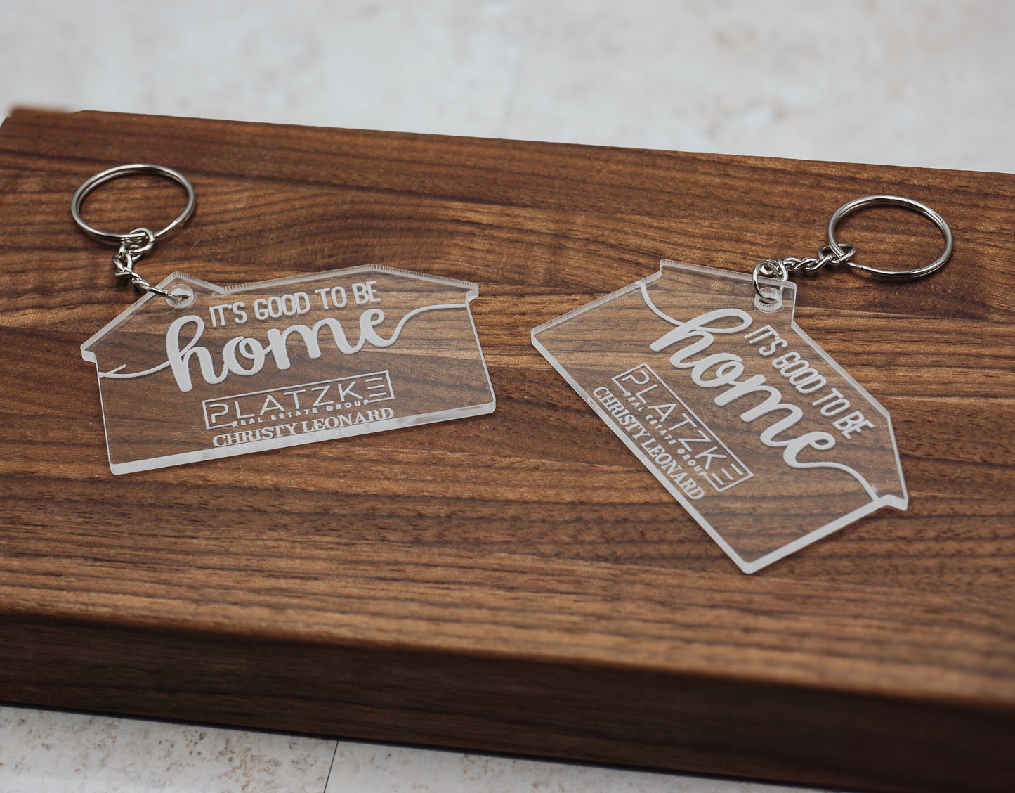 Personalized Acrylic House Keychain – New Home Gift