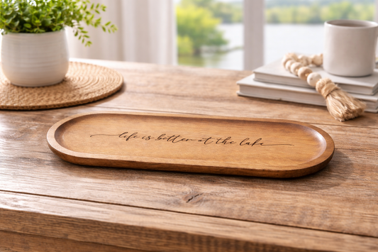 Life Is Better at the Lake Engraved Tray