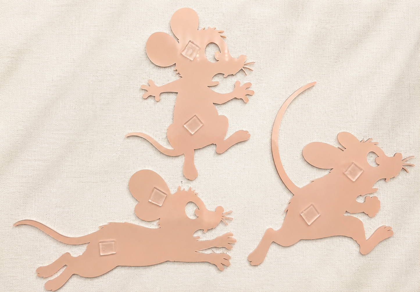 Playful Mouse Wall Decor Set of 3 Multiple Colors