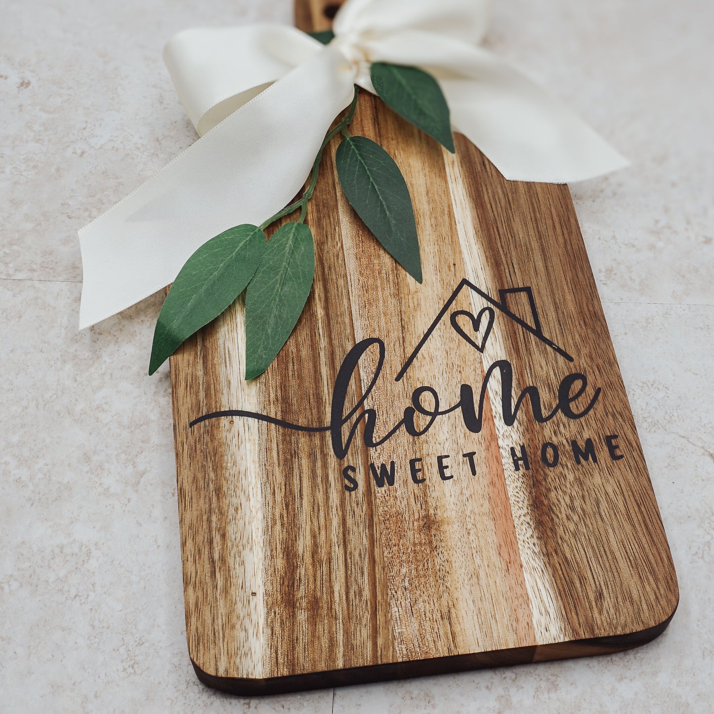 Personalized Housewarming Cutting Board & Coasters Gift Set | Realtor Closing Gift