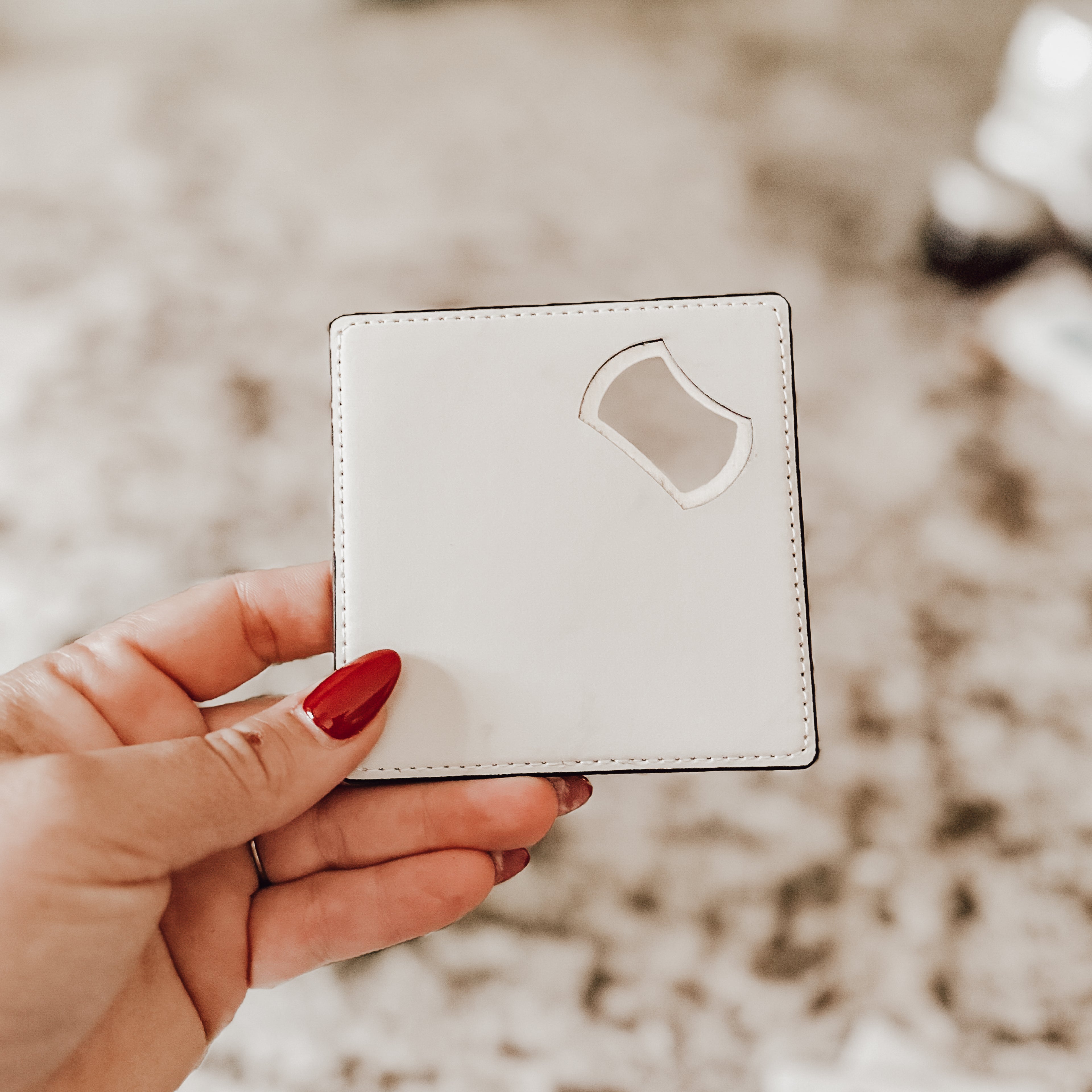 Personalized Leather Bottle Opener Coaster – 2-in-1 Custom Golf Gift for Men
