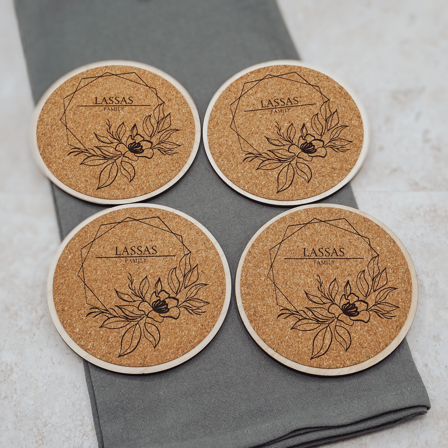 Personalized Housewarming Cutting Board & Coasters Gift Set | Realtor Closing Gift