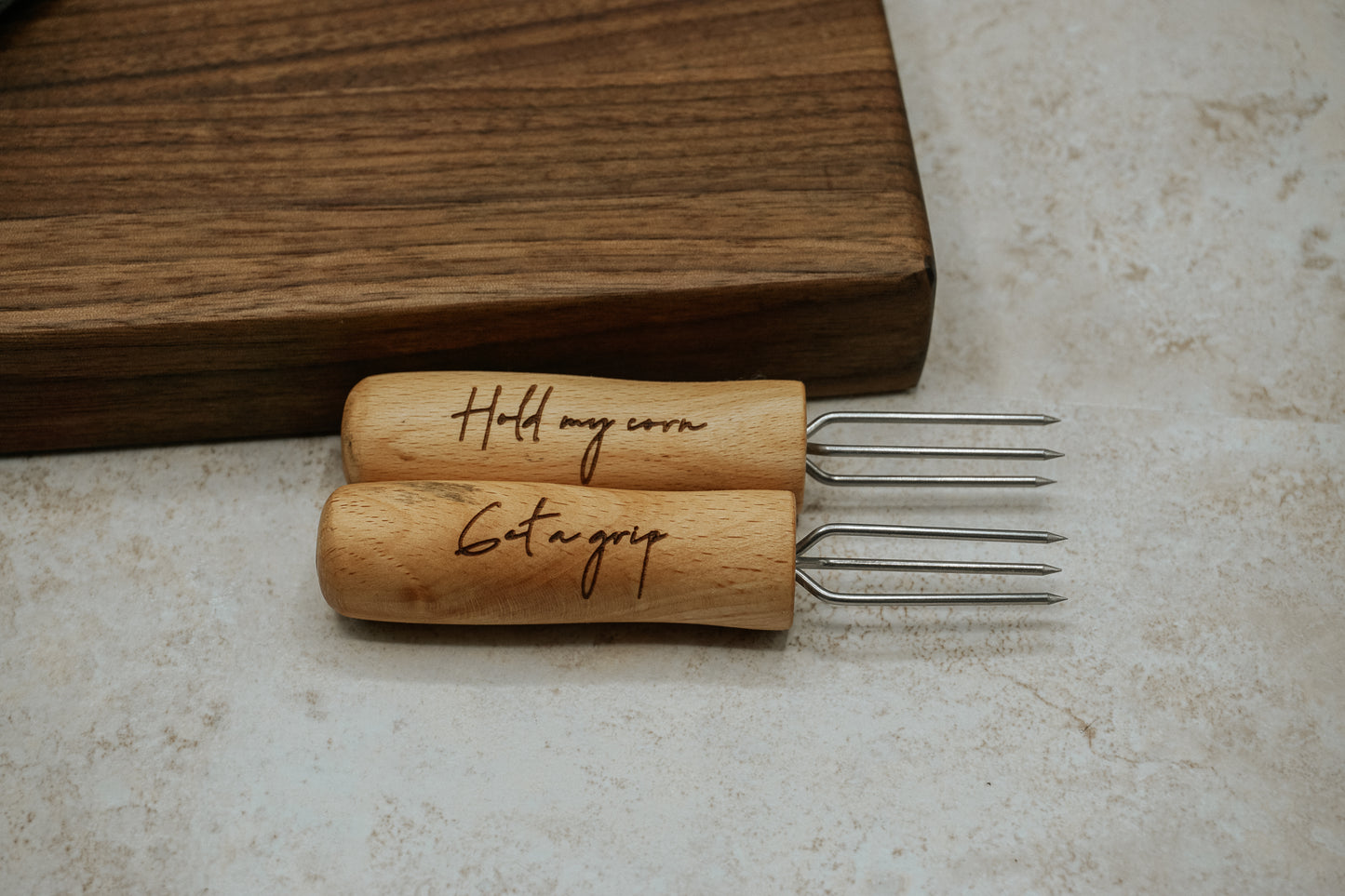 Personalized Wooden Corn Holders