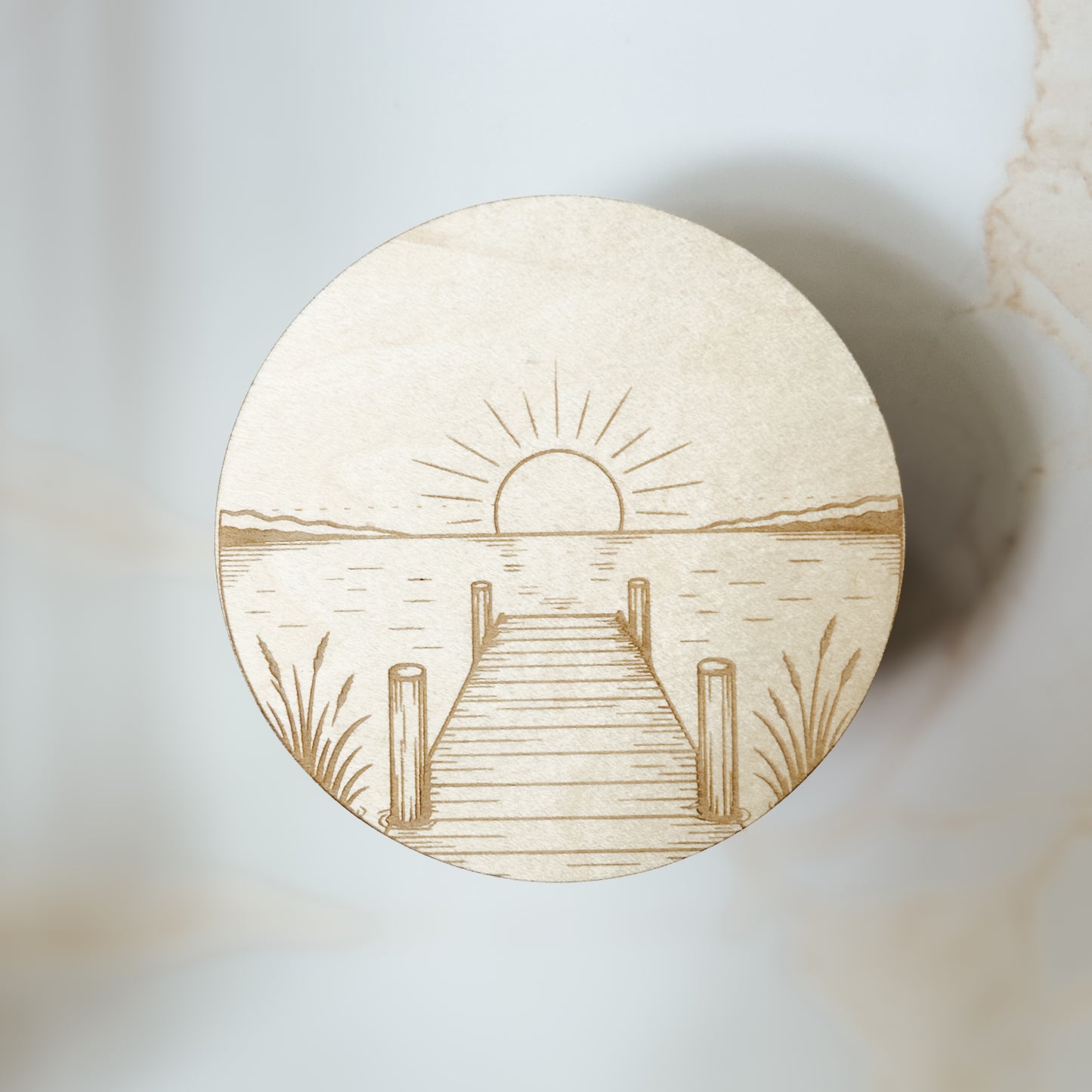 Dockside 3-Wick Candle with Engraved Wood Lid