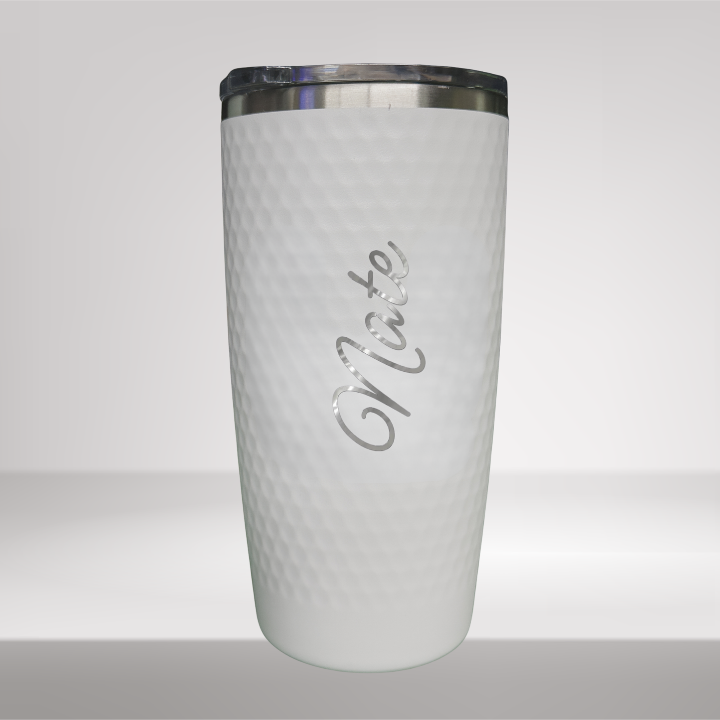 Personalized Golf Tumbler with Name – Engraved Stainless Steel Travel Mug | Golf Ball Texture Cup