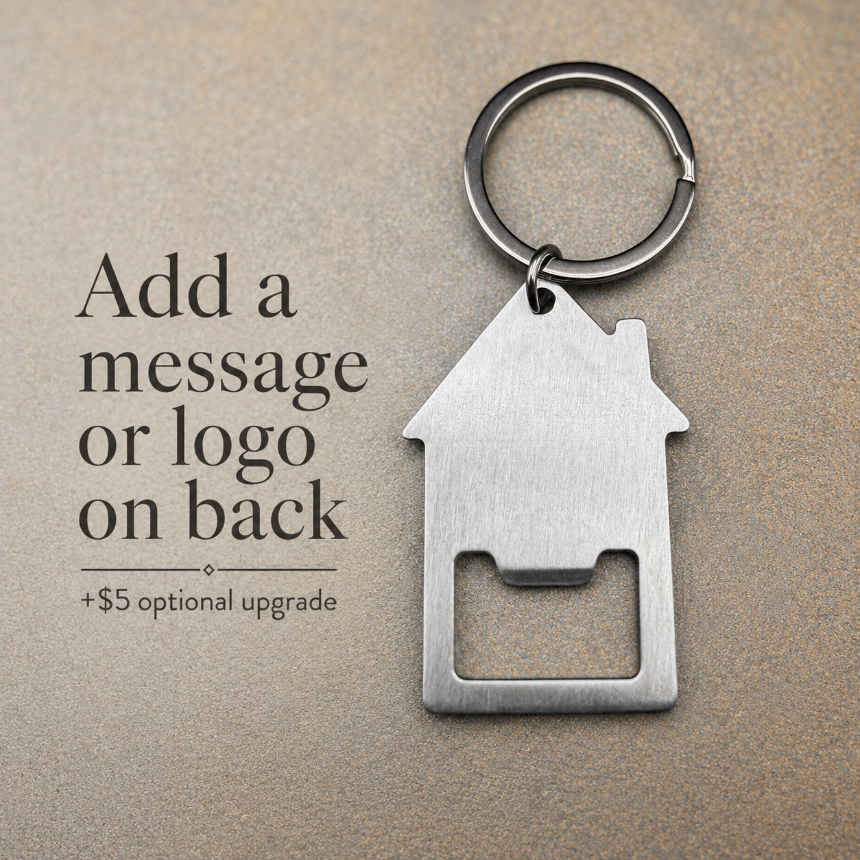 Custom House Keychain & Bottle Opener – Housewarming Gift