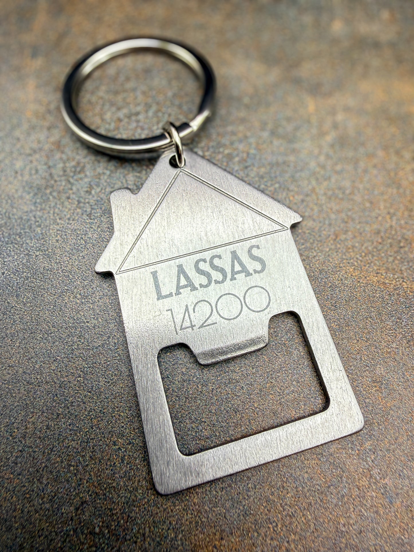 Custom House Keychain & Bottle Opener – Housewarming Gift