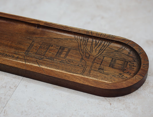 Personalized House Portrait Tray | Realtor Closing Gift