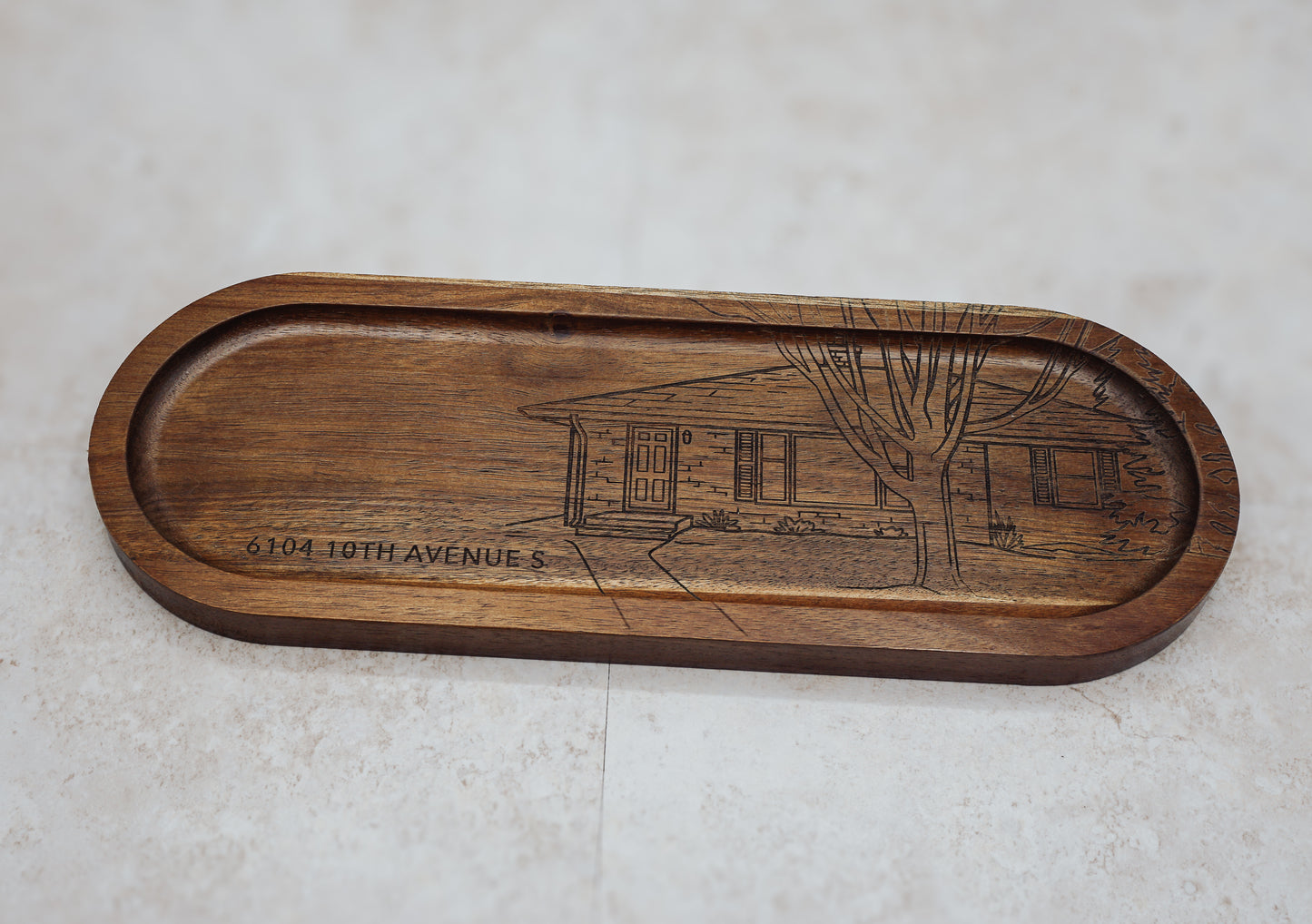 Personalized House Portrait Tray | Realtor Closing Gift