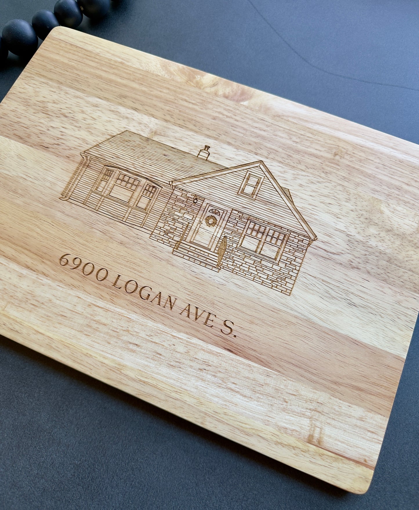 Personalized House Cutting Board | Custom Home Engraved from Your Photo
