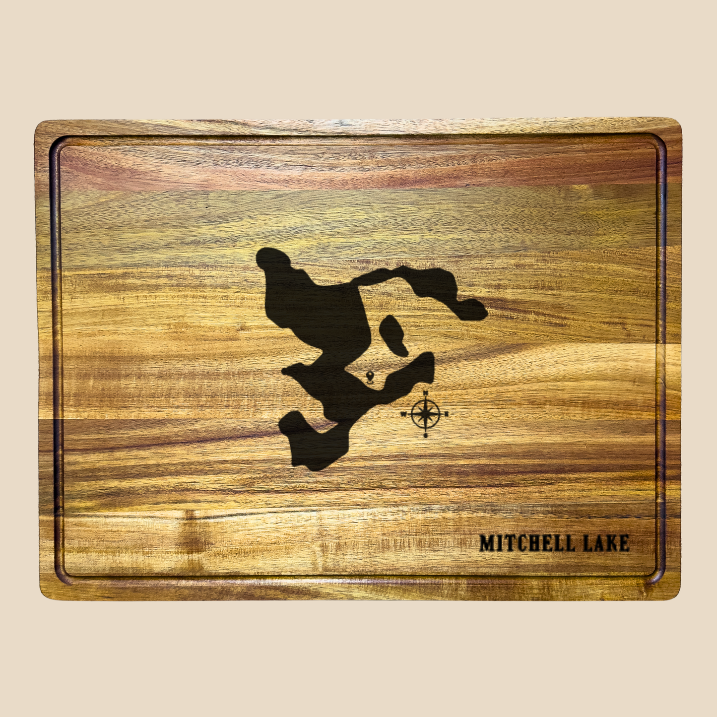 Extra Large Personalized Acacia Cutting Board
