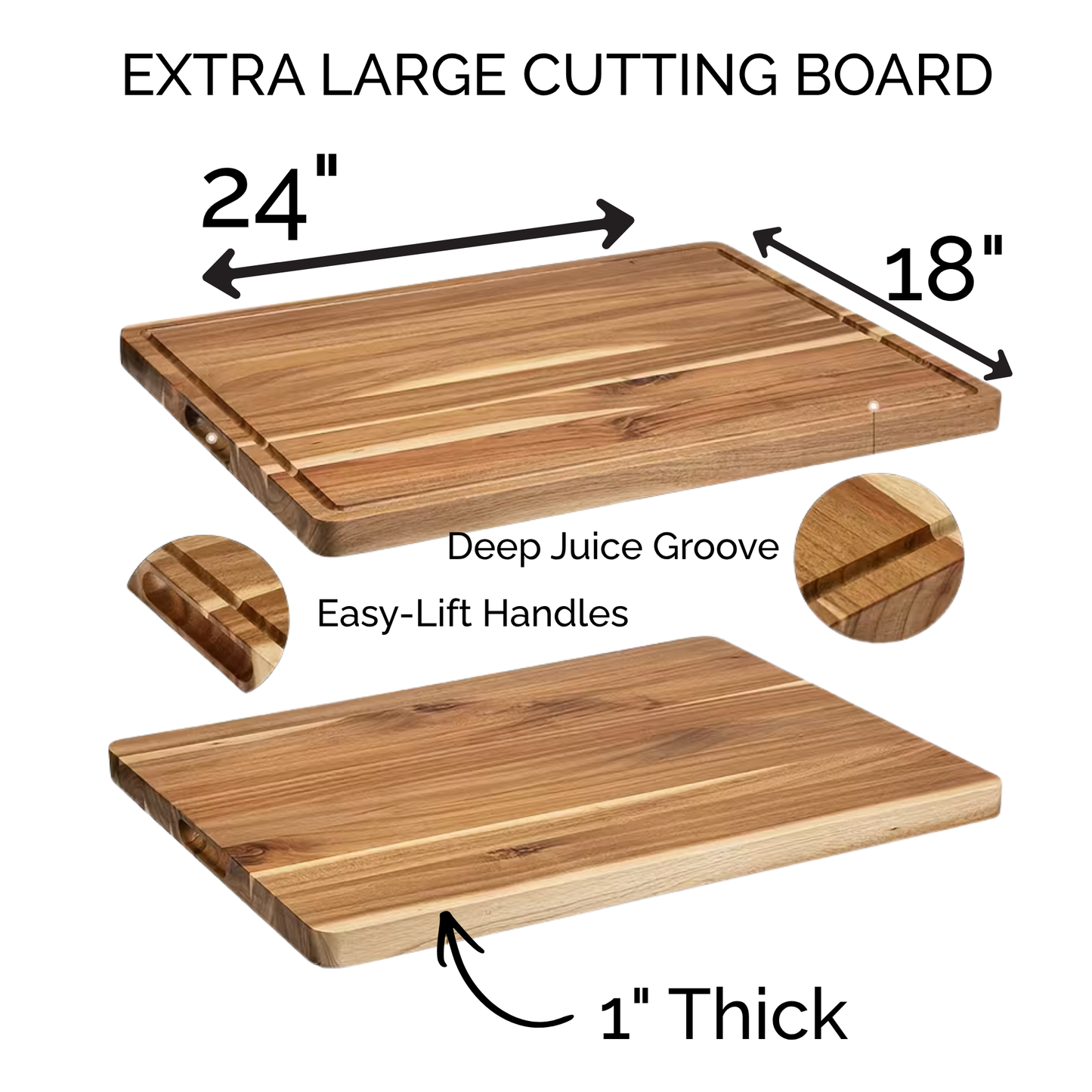 Extra Large Personalized Acacia Cutting Board