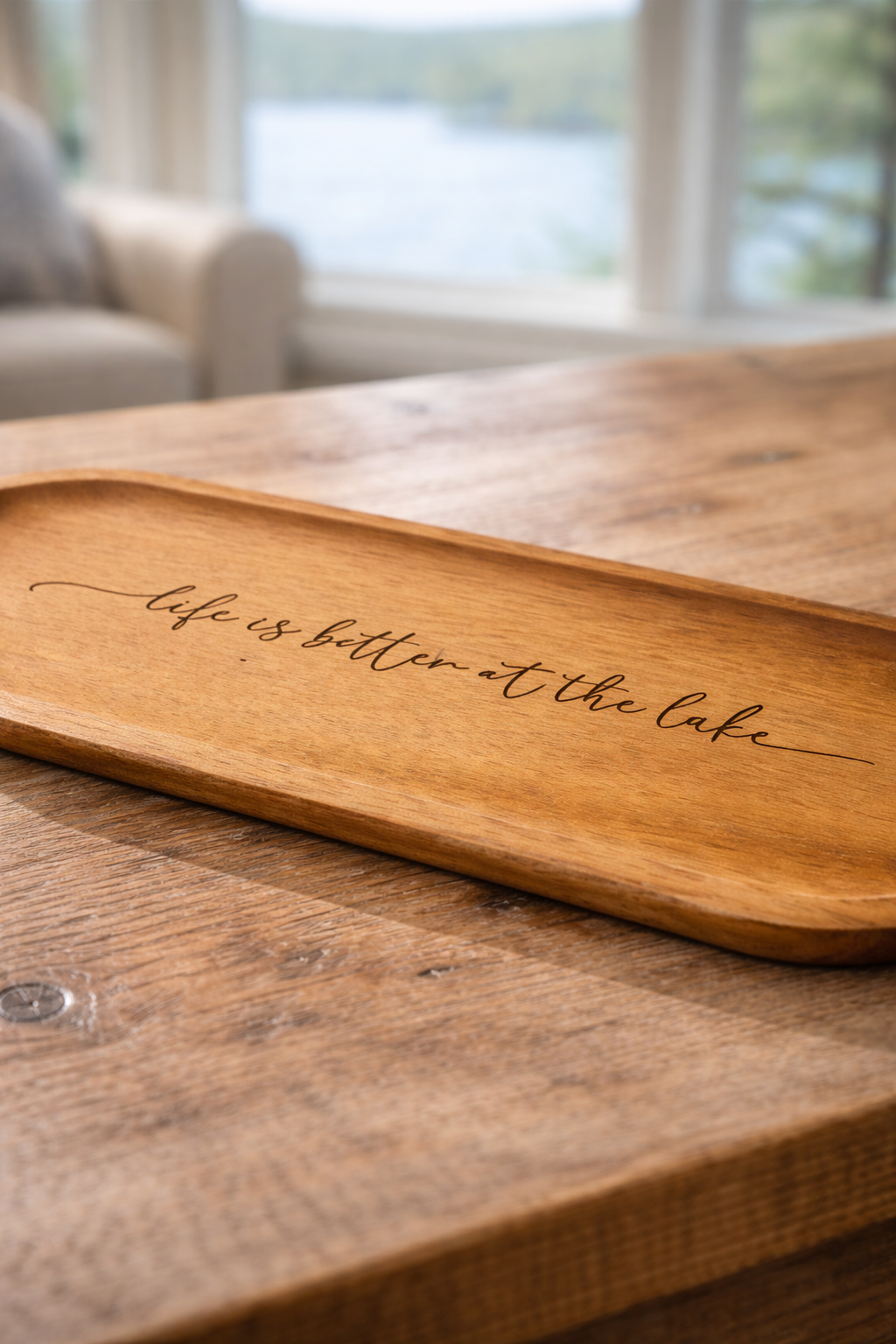 Life Is Better at the Lake Engraved Tray
