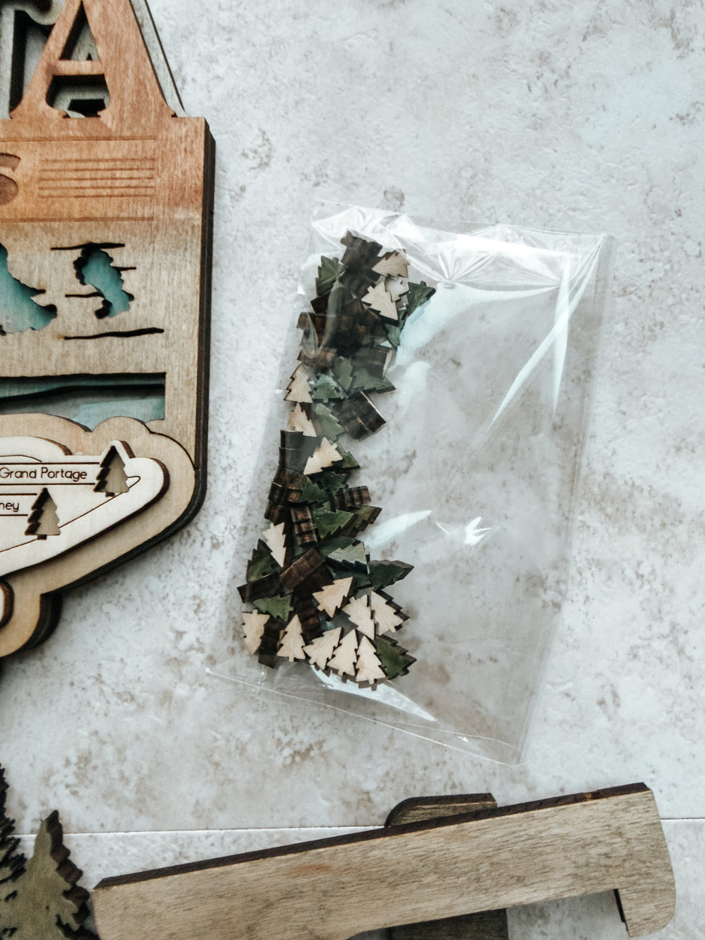 Layered Minnesota State Park Map with Moose – Wood Travel Tracker Gift