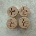 Custom Engraved Wooden Corks – Set of 4