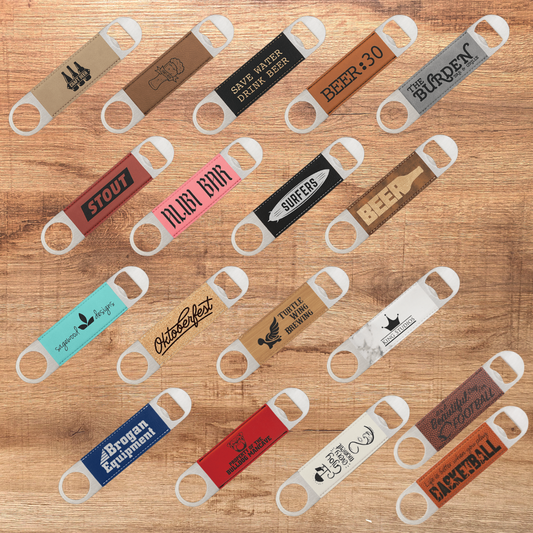 Custom Leatherette Bottle Openers – Bulk Engraved
