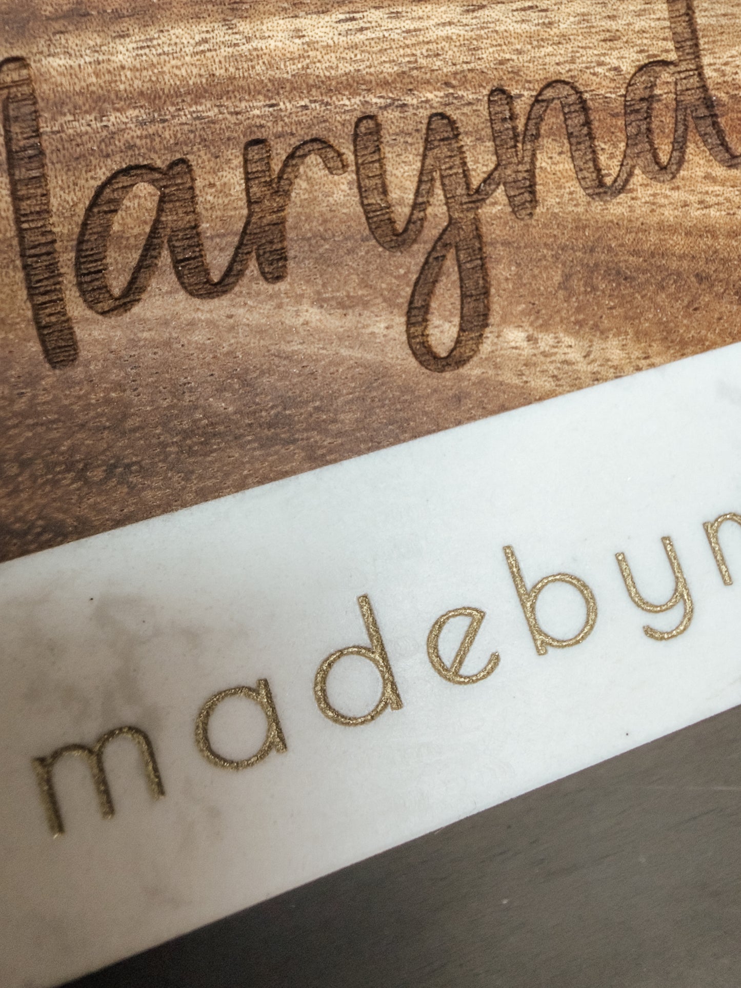 Personalized Marble Desk Name Plate with Card & Pen Holder