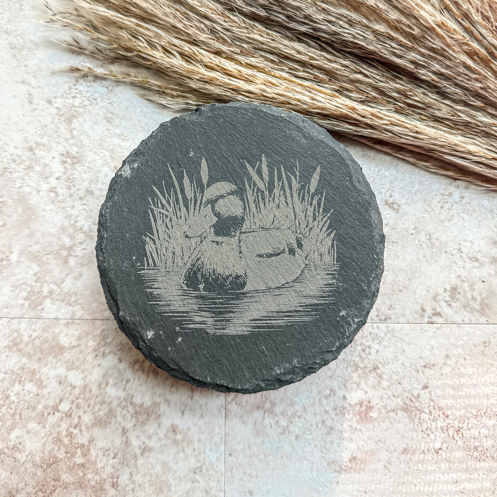 Duck Slate Coasters – Set of 4 Laser Engraved Designs