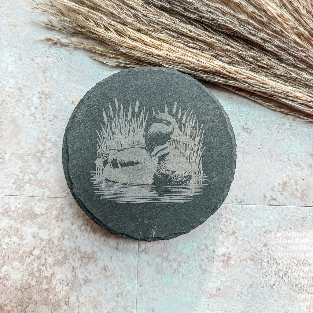 Duck Slate Coasters – Set of 4 Laser Engraved Designs