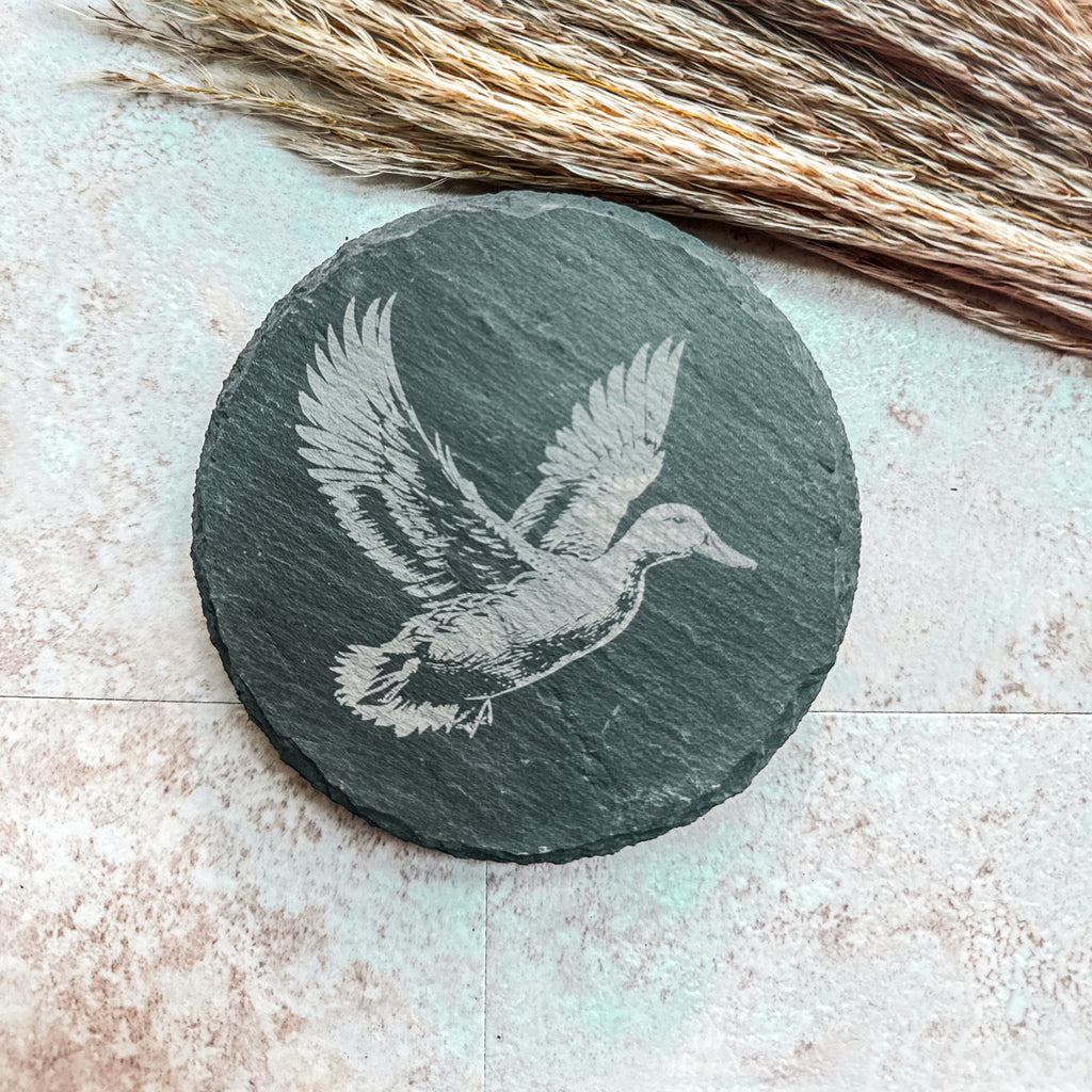 Duck Slate Coasters – Set of 4 Laser Engraved Designs