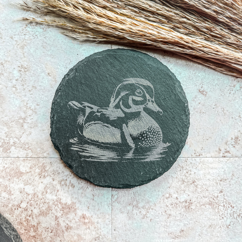 Duck Slate Coasters – Set of 4 Laser Engraved Designs