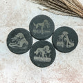 Hunting Dog Slate Coasters – Set of 4 Laser Engraved Designs