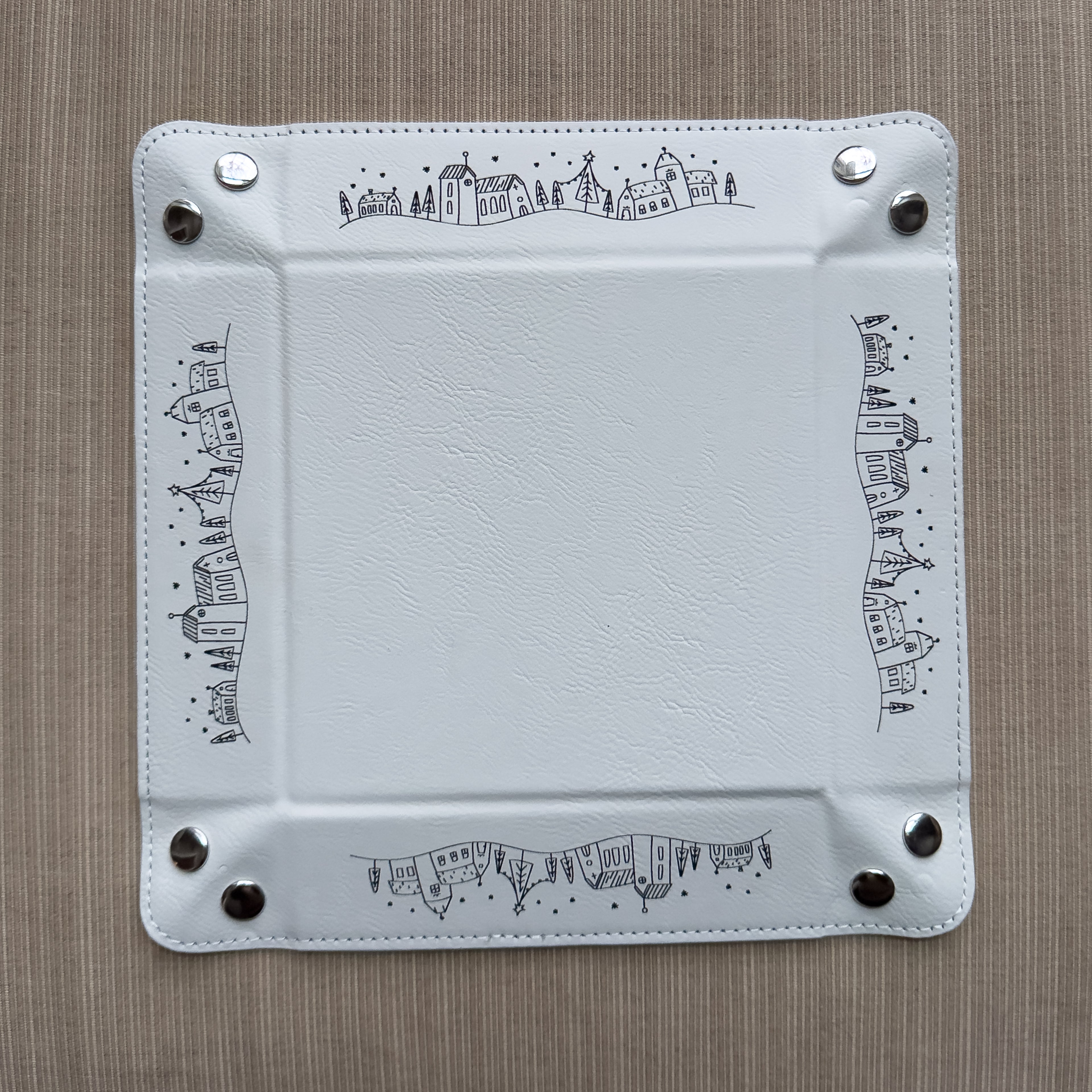 Engraved Christmas Snap Tray – “Oh Come Let Us Adore Him”