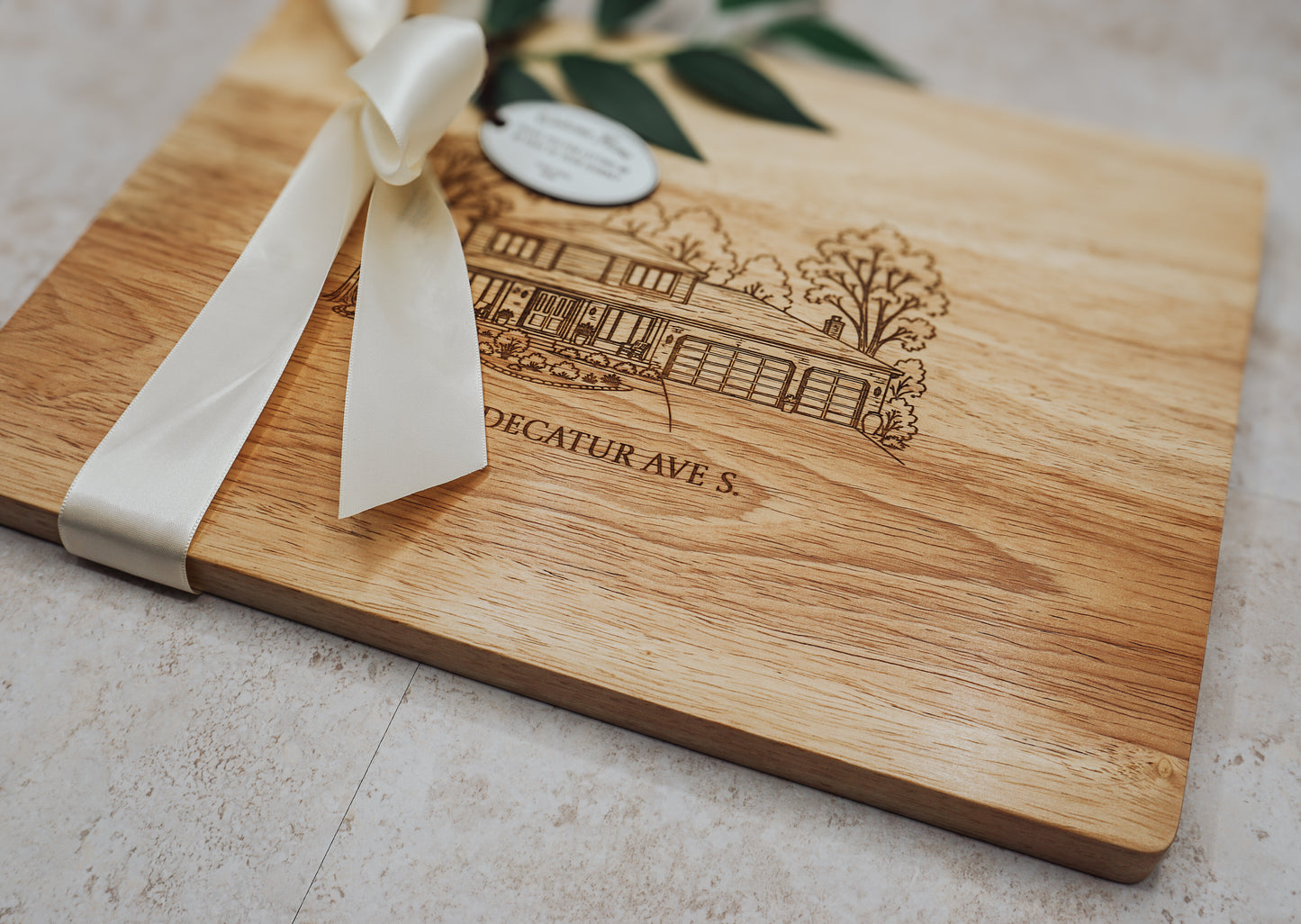 Personalized House Cutting Board | Custom Home Engraved from Your Photo