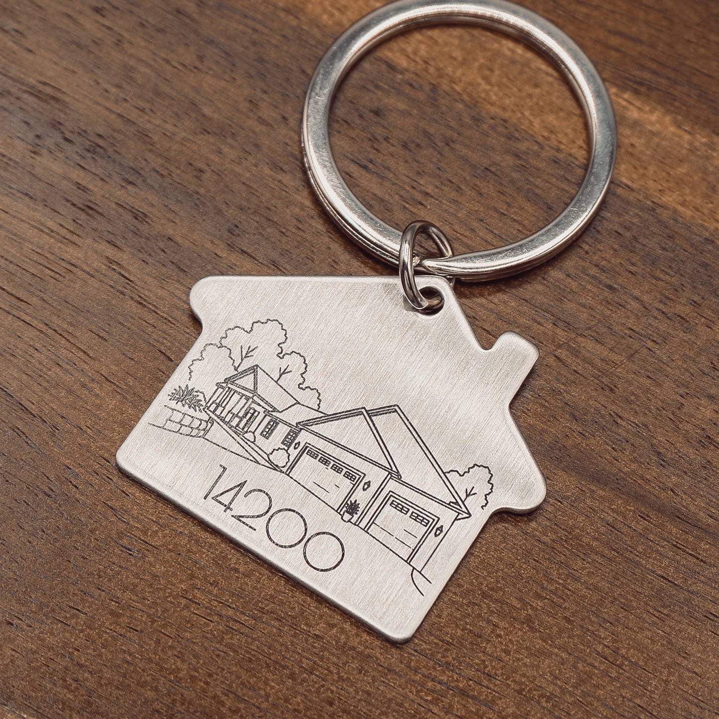 Personalized House Portrait Keychain | Custom Engraved