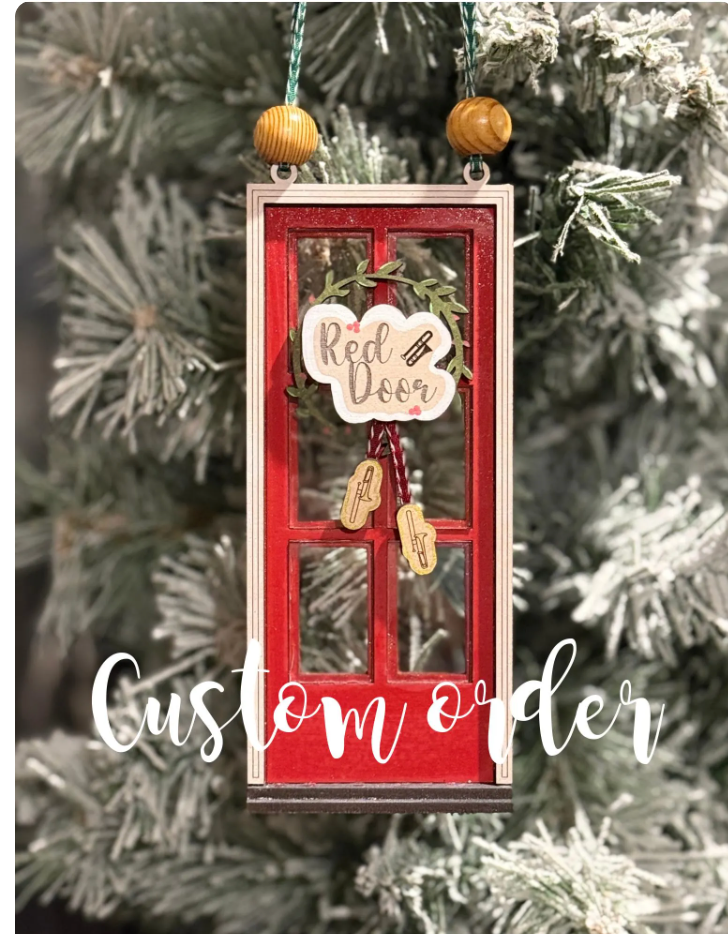 Custom Tiny Door Ornament | Personalized Address Welcome Decor