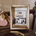 Rustic Affirmation Shadow Box with 10 Engraved Cards